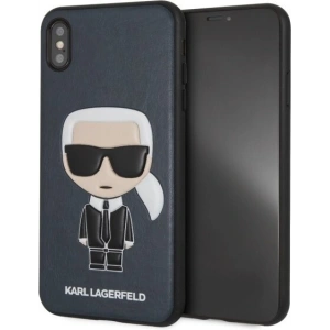 Kup Karl Lagerfeld KLHCI65IKPUBL husă din plastic pentru iPhone Xs Max albastră/blue Iconic Karl Embossed - KLD043BLU - {ean13} - Sklep Home Screen