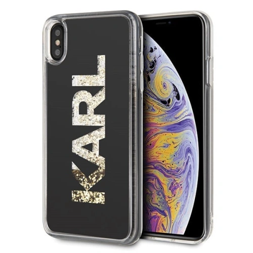 Kup Karl Lagerfeld KLHCI65KAGBK iPhone Xs Max schwarz/schwarz Karl logo Glitter - KLD045BLK - {ean13} - Sklep Home Screen