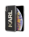 Karl Lagerfeld KLHCI65KAGBK iPhone Xs Max fekete/black Karl logo Glitter