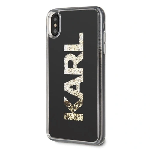 Kup Karl Lagerfeld KLHCI65KAGBK iPhone Xs Max fekete/black Karl logo Glitter - KLD045BLK - {ean13} - Sklep Home Screen