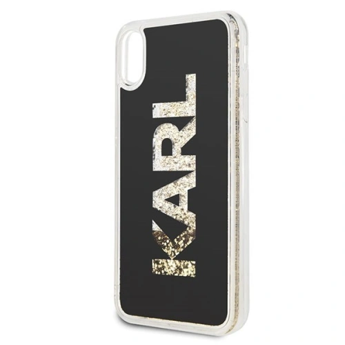 Kup Karl Lagerfeld KLHCI65KAGBK iPhone Xs Max fekete/black Karl logo Glitter - KLD045BLK - {ean13} - Sklep Home Screen