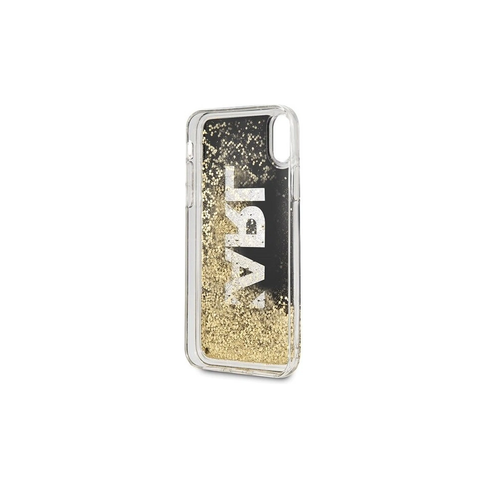 Karl Lagerfeld KLHCI65KAGBK iPhone Xs Max czarny/black Karl logo Glitter