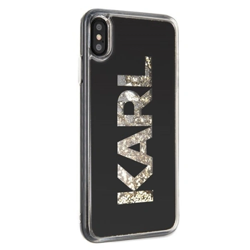 Kup Karl Lagerfeld KLHCI65KAGBK iPhone Xs Max fekete/black Karl logo Glitter - KLD045BLK - {ean13} - Sklep Home Screen