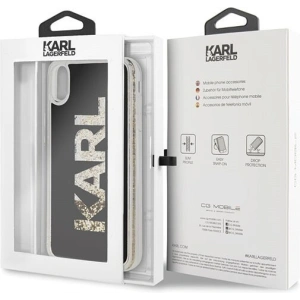 Kup Karl Lagerfeld KLHCI65KAGBK iPhone Xs Max czarny/black Karl logo Glitter - KLD045BLK - {ean13} - Sklep Home Screen