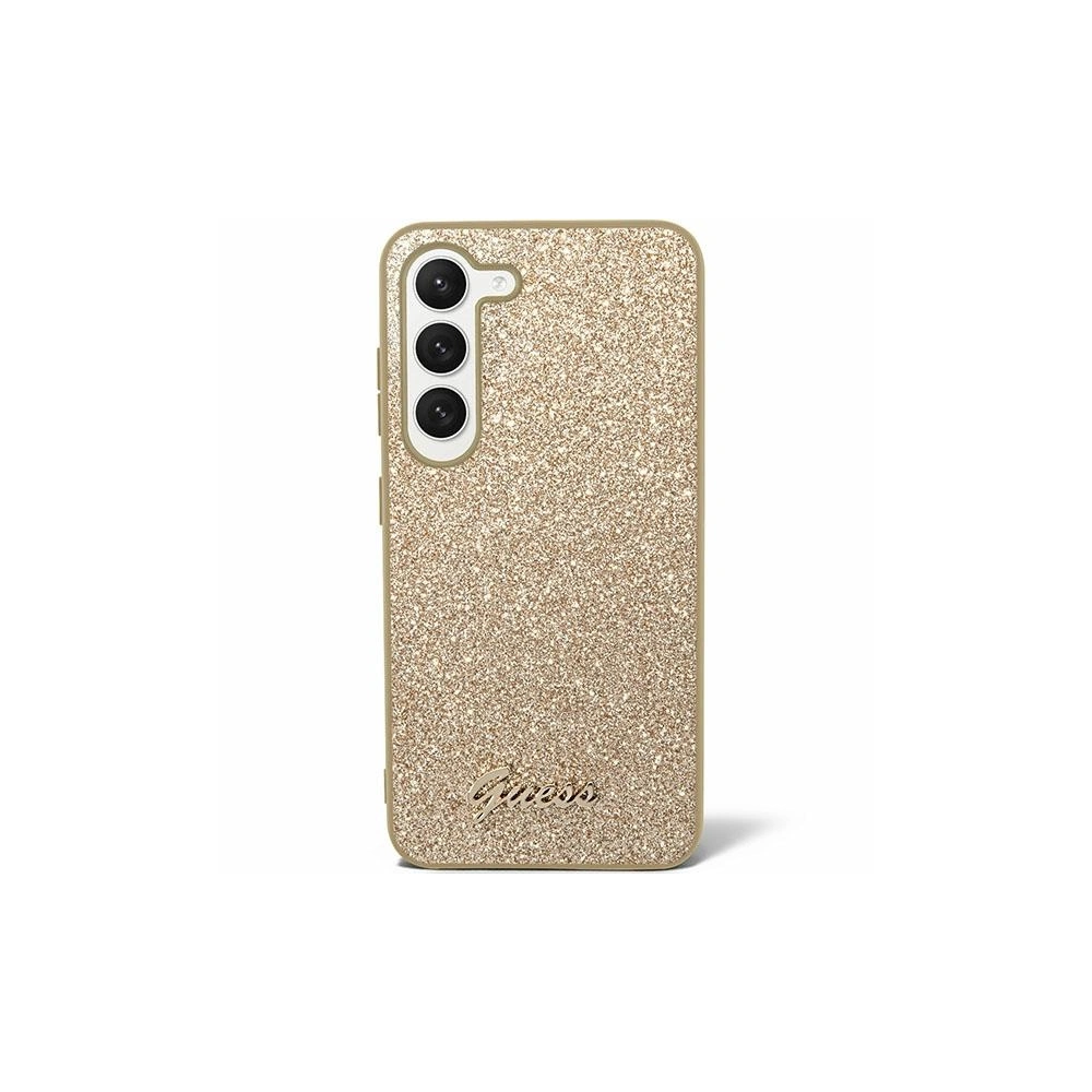 Etui Guess GUHCS24LHGGSHD Samsung Galaxy S24 Ultra hardcase Glitter Script złoty/gold