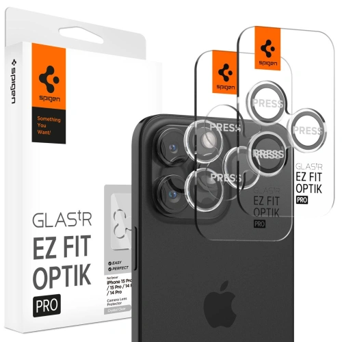 Kup Spigen Apple Sticlă dură pentru cameră Optik.tr ez Fit Camera Protector iPhone 14 Pro / 14 Pro Max / 15 Pro / 15 Pro Max Crystal Clear [2 PACK] - SPN3207 - {ean13} - Sklep Home Screen