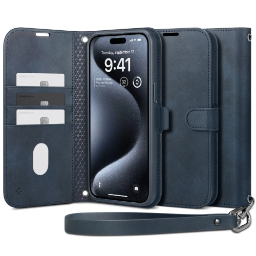 Kup Etui Spigen Wallet S Pro Apple iPhone 15 Pro Max Navy - SPN3209 - {ean13} - Sklep Home Screen