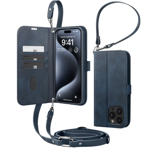 Kup Etui Spigen Wallet S Pro Apple iPhone 15 Pro Max Navy - SPN3209 - {ean13} - Sklep Home Screen