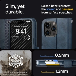 Buy Spigen Wallet S Pro Apple iPhone 15 Pro Max Navy - SPN3209 - {ean13} - Home Screen Store Europe
