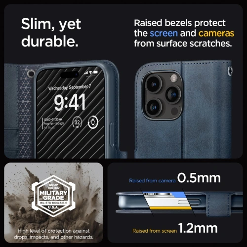 Kup Etui Spigen Wallet S Pro Apple iPhone 15 Pro Max Navy - SPN3209 - {ean13} - Sklep Home Screen