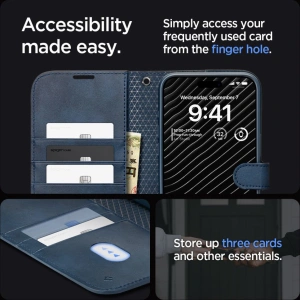 Buy Spigen Wallet S Pro Apple iPhone 15 Pro Max Navy - SPN3209 - {ean13} - Home Screen Store Europe