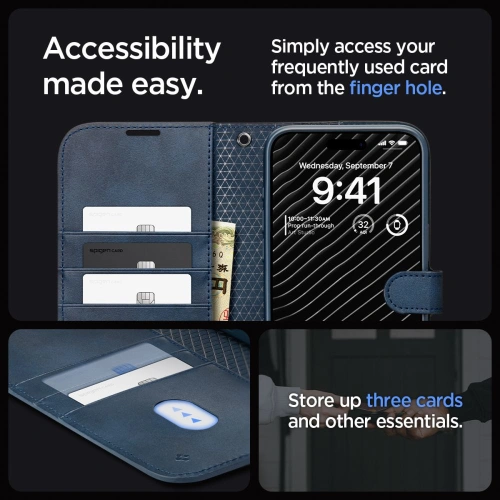 Kup Etui Spigen Wallet S Pro Apple iPhone 15 Pro Max Navy - SPN3209 - {ean13} - Sklep Home Screen