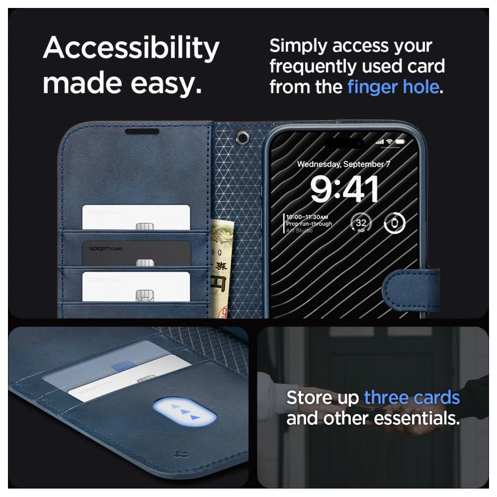 Etui Spigen Wallet S Pro Apple iPhone 15 Pro Max Navy