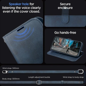 Kup Etui Spigen Wallet S Pro Apple iPhone 15 Pro Max Navy - SPN3209 - {ean13} - Sklep Home Screen