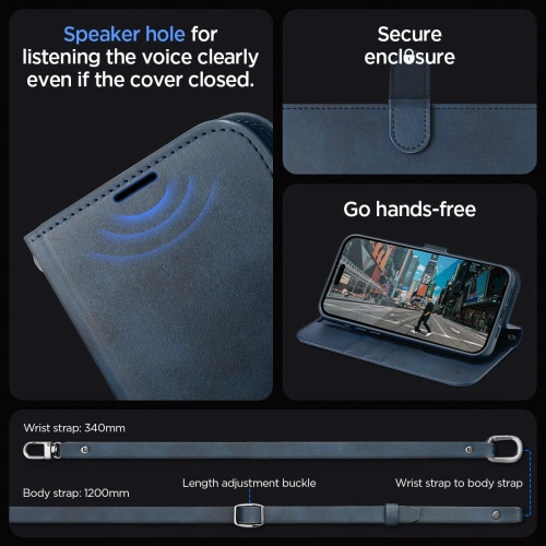Kup Etui Spigen Wallet S Pro Apple iPhone 15 Pro Max Navy - SPN3209 - {ean13} - Sklep Home Screen