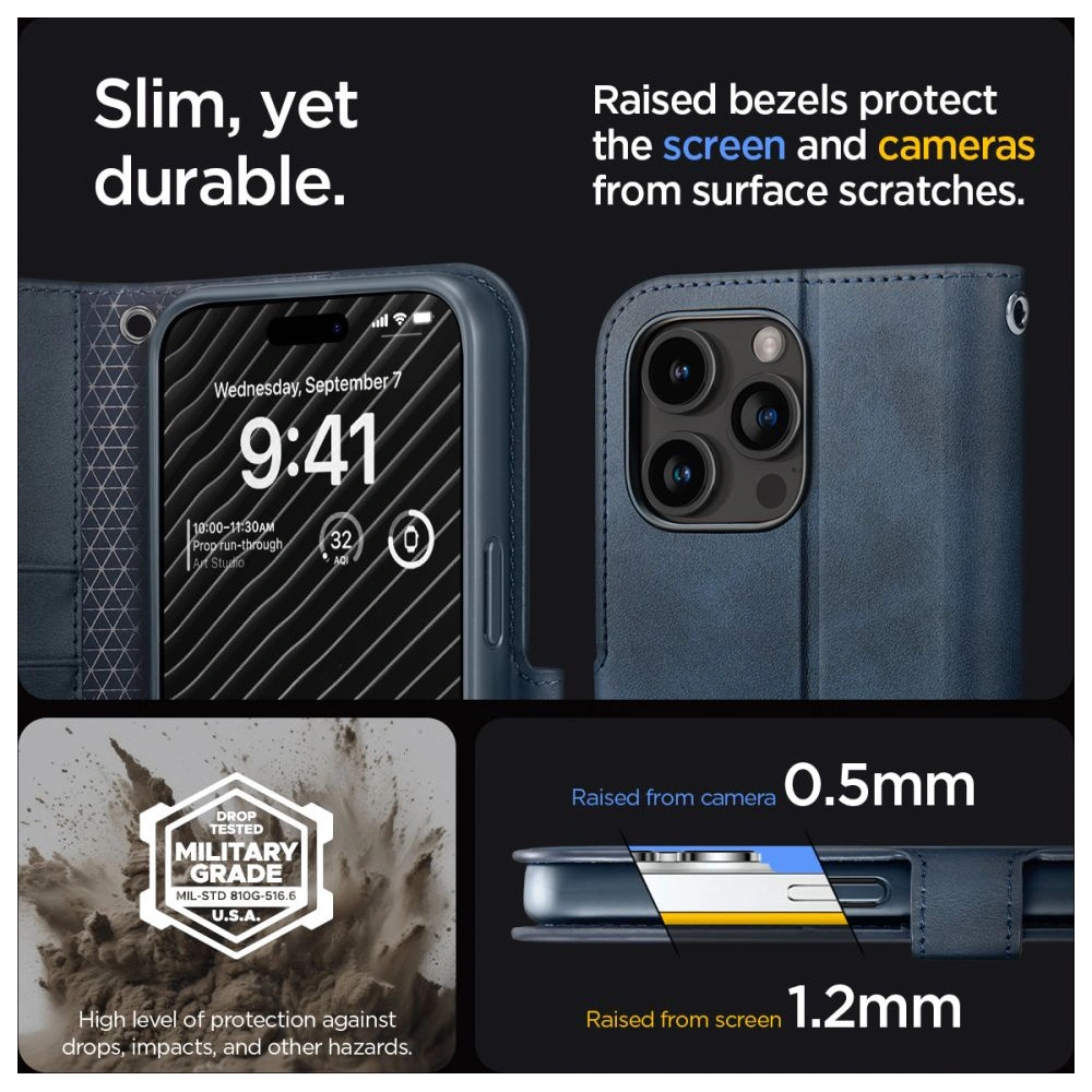 Etui Spigen Wallet S Pro Apple iPhone 15 Pro Navy