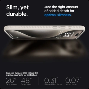 Buy Spigen Liquid Air Apple iPhone 15 Pro Max Natural Titanium - SPN3213 - {ean13} - Home Screen Store Europe