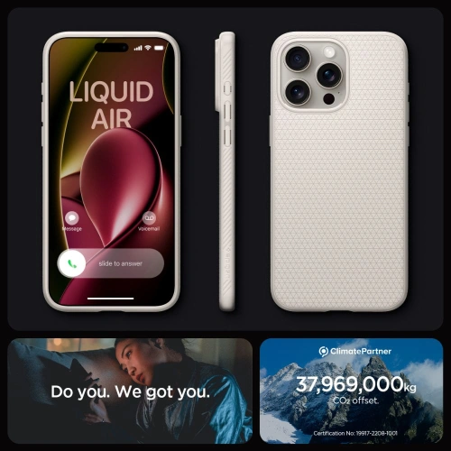 Buy Spigen Liquid Air Apple iPhone 15 Pro Max Natural Titanium - SPN3213 - {ean13} - Home Screen Store Europe