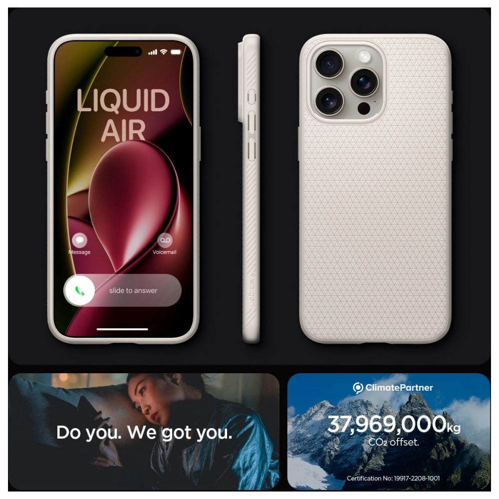 Etui Spigen Liquid Air Apple iPhone 15 Pro Max Natural Titanium