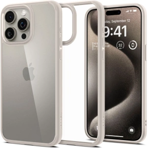 Buy Spigen Ultra Hybrid Apple iPhone 15 Pro Max Natural Titanium - SPN3216 - {ean13} - Home Screen Store Europe