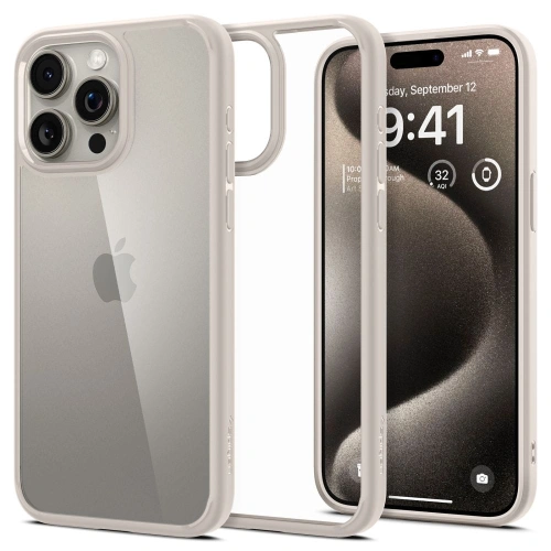Buy Spigen Ultra Hybrid Apple iPhone 15 Pro Max Natural Titanium - SPN3216 - {ean13} - Home Screen Store Europe