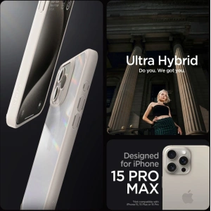 Buy Spigen Ultra Hybrid Apple iPhone 15 Pro Max Natural Titanium - SPN3216 - {ean13} - Home Screen Store Europe