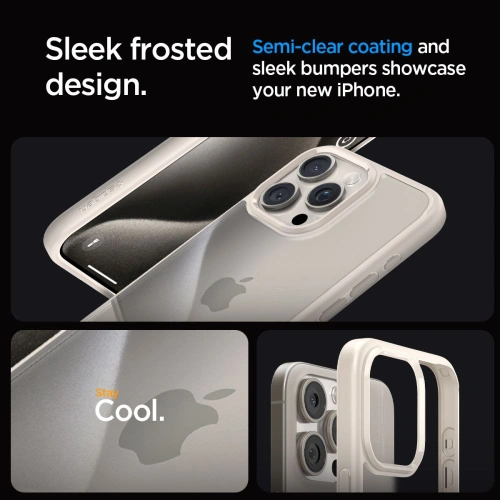 Buy Spigen Ultra Hybrid Apple iPhone 15 Pro Max Natural Titanium - SPN3216 - {ean13} - Home Screen Store Europe