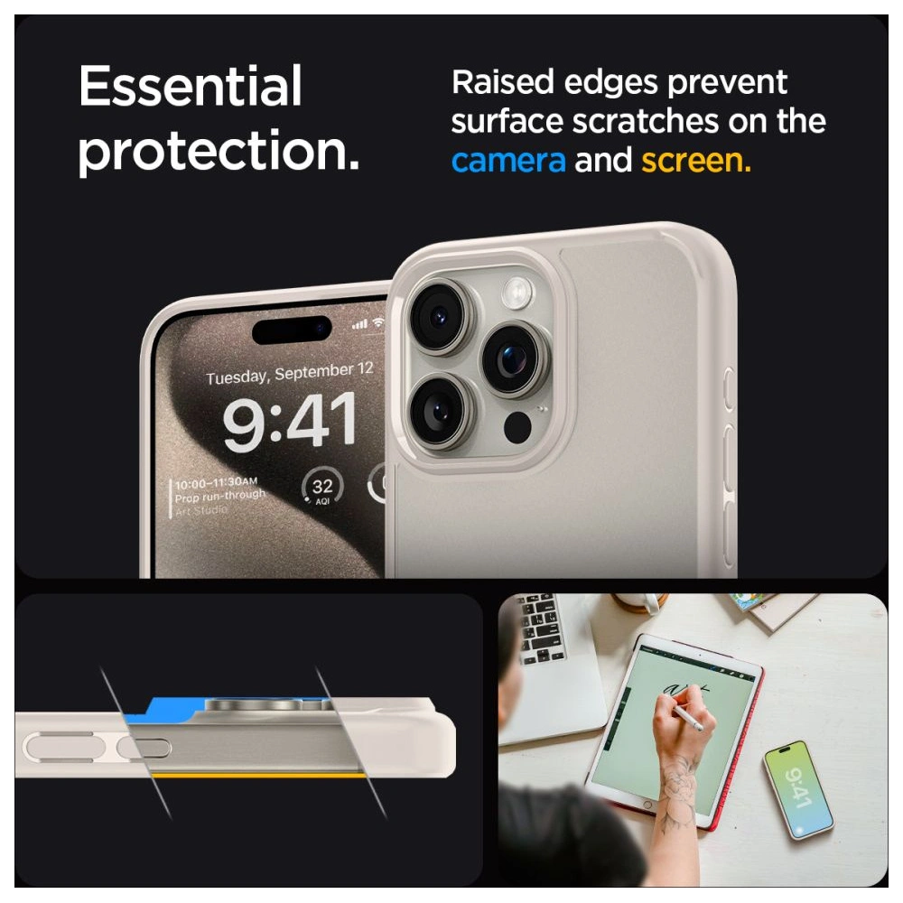 Etui Spigen Ultra Hybrid Apple iPhone 15 Pro Max Natural Titanium