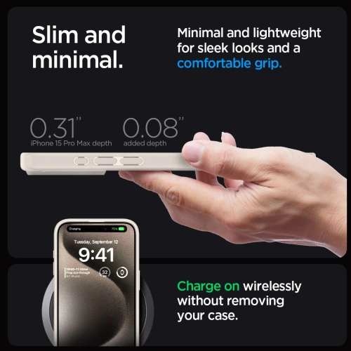 Buy Spigen Ultra Hybrid Apple iPhone 15 Pro Max Natural Titanium - SPN3216 - {ean13} - Home Screen Store Europe