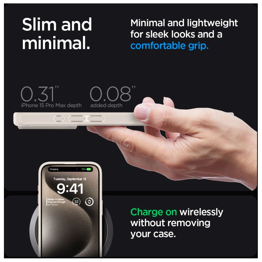 Etui Spigen Ultra Hybrid Apple iPhone 15 Pro Max Natural Titanium