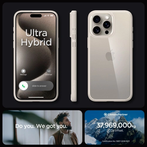 Buy Spigen Ultra Hybrid Apple iPhone 15 Pro Max Natural Titanium - SPN3216 - {ean13} - Home Screen Store Europe