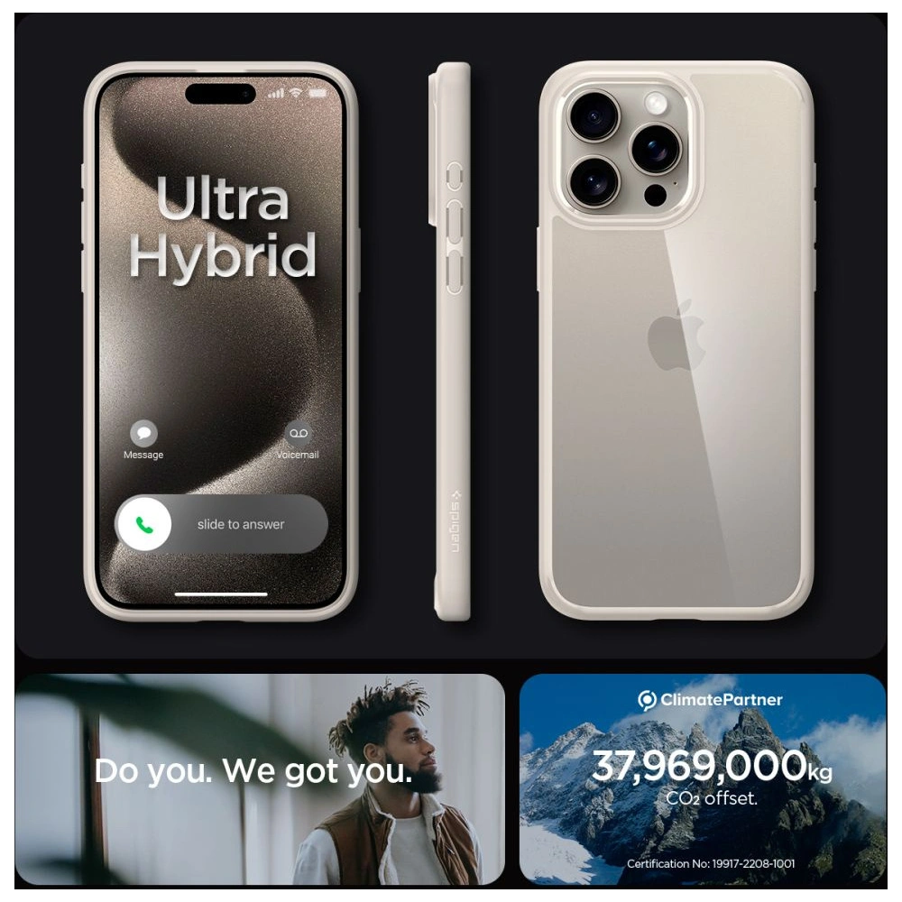 Etui Spigen Ultra Hybrid Apple iPhone 15 Pro Max Natural Titanium