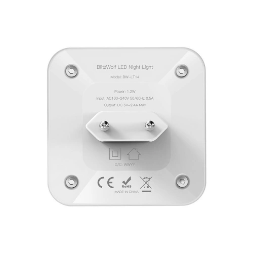 Kup Lampă de noapte cu senzor de amurg BlitzWolf BW-LT14 pentru priză, 2x USB - BLZ165 - {ean13} - Sklep Home Screen