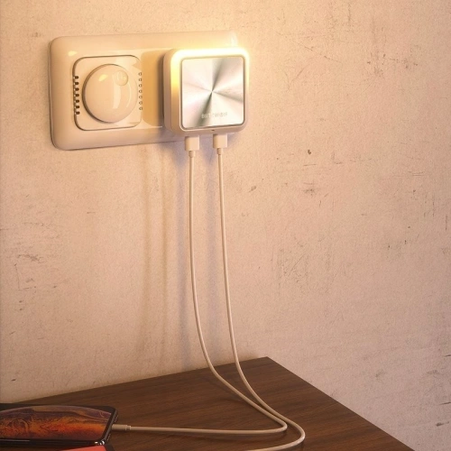 Kup Lampă de noapte cu senzor de amurg BlitzWolf BW-LT14 pentru priză, 2x USB - BLZ165 - {ean13} - Sklep Home Screen