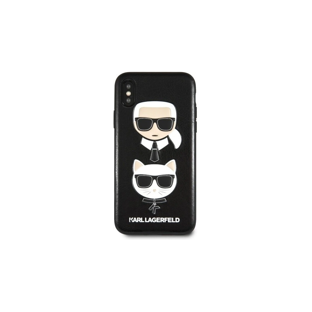 Karl Lagerfeld KLHCI65KICKC iPhone Xs Max hardcase czarny/black Karl & Choupette