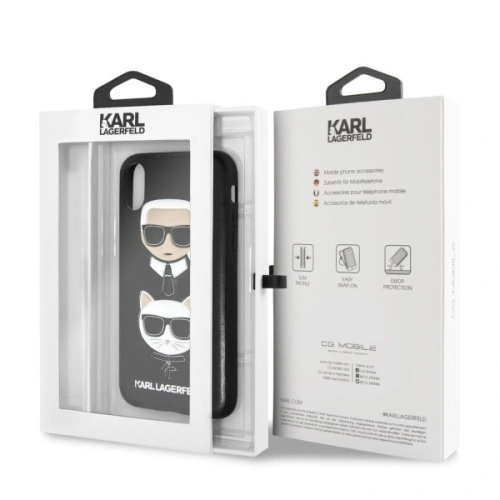 Kup Karl Lagerfeld KLHCI65KICKC iPhone Xs Max keménytok fekete/black Karl & Choupette - KLD046BLK - {ean13} - Sklep Home Screen