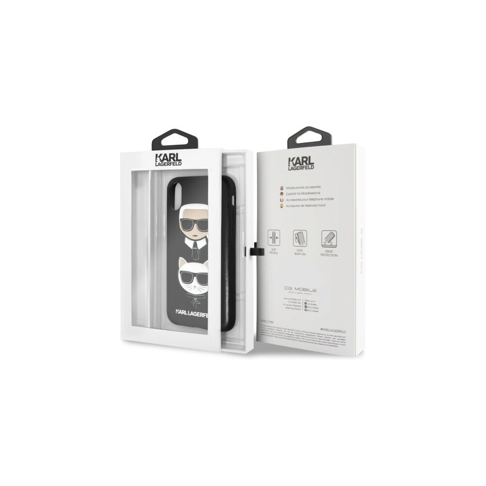 Karl Lagerfeld KLHCI65KICKC iPhone Xs Max hardcase czarny/black Karl & Choupette