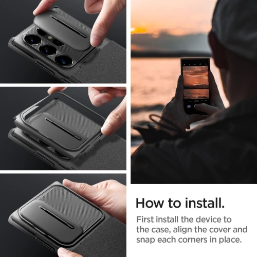 Kup Spigen Samsung Carcasă Optik Armor Galaxy S24 Ultra Black - SPN3230 - {ean13} - Sklep Home Screen