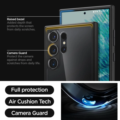 Kup Case Spigen Ultra Hybrid Samsung Galaxy S24 Ultra Matt Schwarz - SPN3232 - {ean13} - Sklep Home Screen
