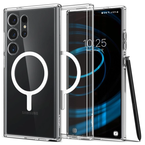 Kup Case Spigen Ultra Hybrid Onetap Ring MagSafe Samsung Galaxy S24 Ultra Weiß - SPN3235 - {ean13} - Sklep Home Screen
