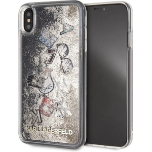 Kup Karl Lagerfeld KLHCI65KSICGO iPhone Xs Max złoty/gold hard case Iconic Liquid Glitter - KLD049GLD - {ean13} - Sklep Home Screen