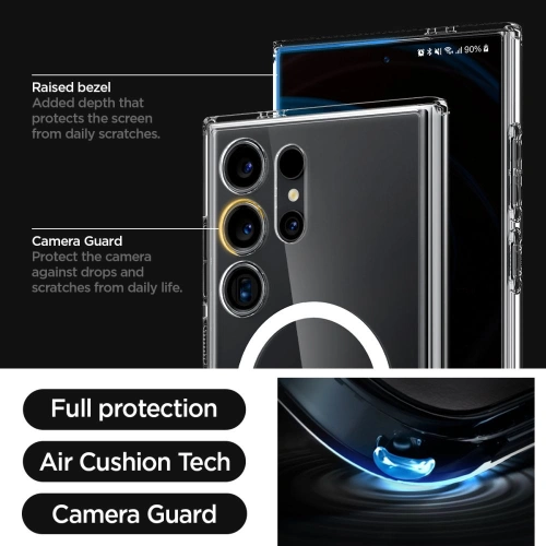 Kup Case Spigen Ultra Hybrid Onetap Ring MagSafe Samsung Galaxy S24 Ultra Weiß - SPN3235 - {ean13} - Sklep Home Screen