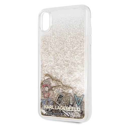 Kup Karl Lagerfeld KLHCI65KSICGO iPhone Xs Max aurie/gold carcasă rigidă Iconic Liquid Glitter - KLD049GLD - {ean13} - Sklep Home Screen