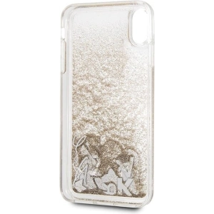 Kup Karl Lagerfeld KLHCI65KSICGO iPhone Xs Max złoty/gold hard case Iconic Liquid Glitter - KLD049GLD - {ean13} - Sklep Home Screen