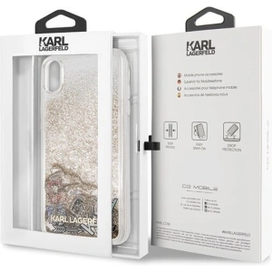 Kup Karl Lagerfeld KLHCI65KSICGO iPhone Xs Max złoty/gold hard case Iconic Liquid Glitter - KLD049GLD - {ean13} - Sklep Home Screen
