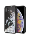 Karl Lagerfeld KLHCI65KSIGMU iPhone Xs Max schwarz/schwarzes Hartschalenetui Signature Liquid Glitter Sequins