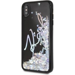 Kup Karl Lagerfeld KLHCI65KSIGMU iPhone Xs Max czarny/black hard case Signature Liquid Glitter Sequins - KLD050BLK - {ean13} - Sklep Home Screen