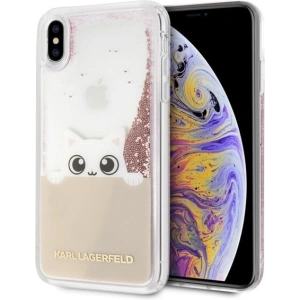 Kup Karl Lagerfeld KLHCI65PABGNU iPhone Xs Max różowo-złoty/pink gold hard case Liquid Glitter - KLD051RS - {ean13} - Sklep Home Screen
