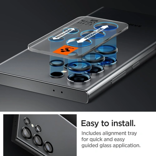 Kup Edzett üveg Spigen Optik.tr ez Fit Camera Protector Samsung Galaxy S24 Ultra Fekete [2 PACK] - SPN3247 - {ean13} - Sklep Home Screen