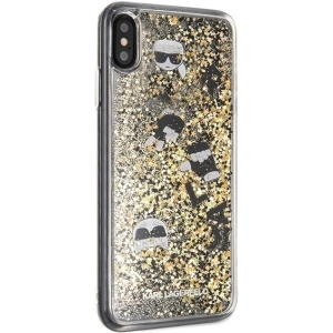 Kup Karl Lagerfeld KLHCI65ROGO iPhone Xs Max czarno-złoty/black & gold hard case Glitter - KLD053BLKGLD - {ean13} - Sklep Home Screen